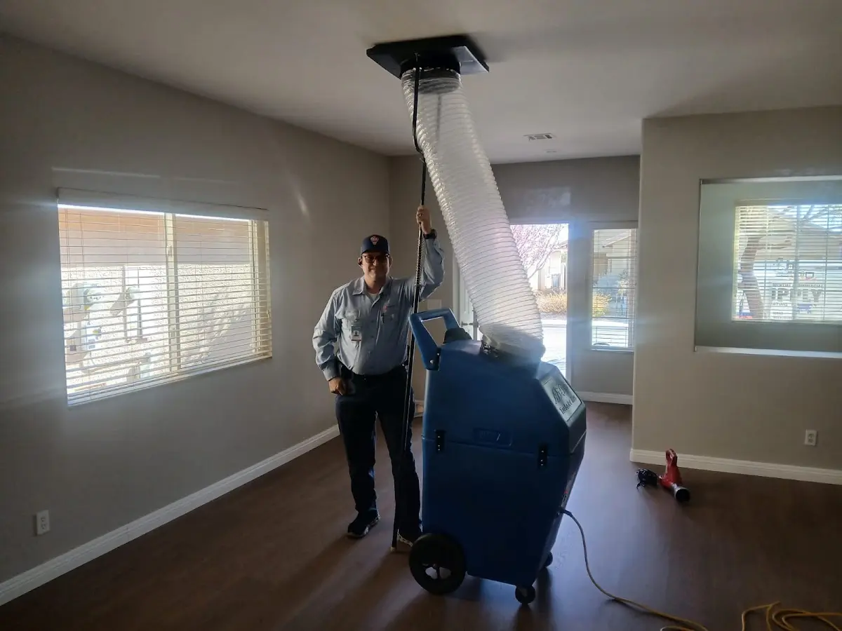 Professional Dryer Vent Cleaning work inside a Huron home